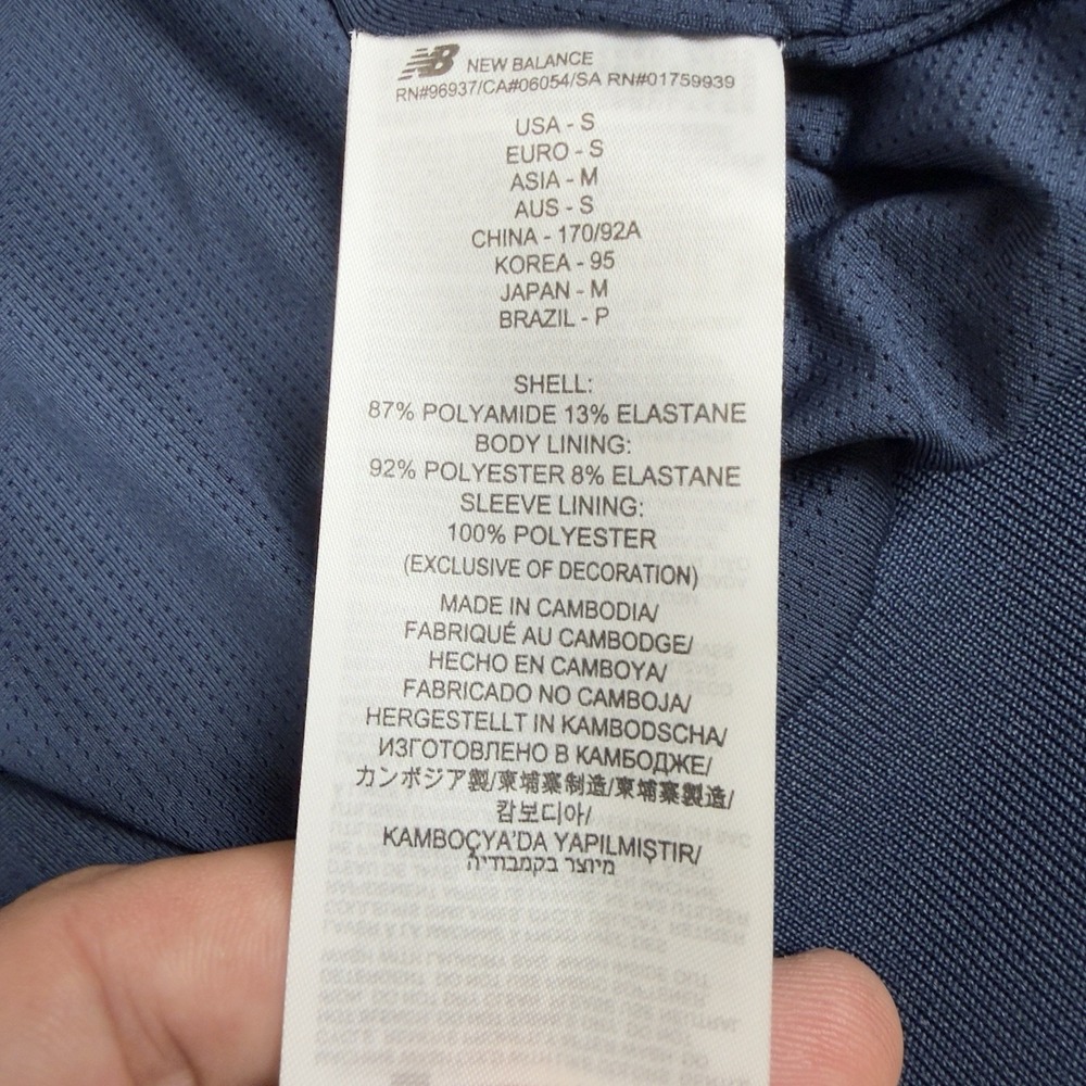 New Balance Oversize‎ Shifted Jacket Lined MJ43520 New Men's Small Navy Blue - Picture 12 of 12